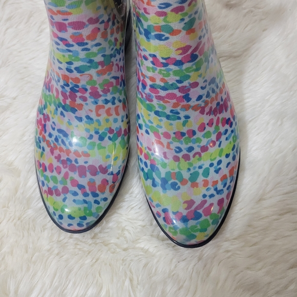 Jack Roger Sallie Rainbow Speckled Chelsea Rain Boots size 8 - Picture 6 of 8